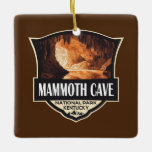 Mammoth Höhle Nationalpark Illustration Retro Art Keramikornament<br><div class="desc">Mammoth Höhle Vektorgrafik Design. Der Park liegt im Westen von Kentucky und umfasst Teile der Mammoth-Höhle,  dem längsten Höhlensystem der Welt.</div>