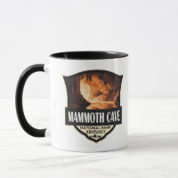 Mammoth Höhle Nationalpark Illustration Retro Art