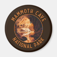 Mammoth Höhle Nationalpark Retro Distressed Circle