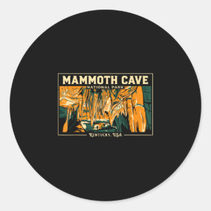 Mammoth-Höhle Vintage Nationalpark-Abenteuer Runder Aufkleber