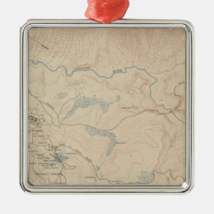 Mammoth Hot Springs und Nähe 2 Ornament Aus Metall