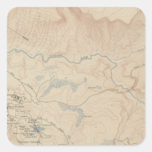 Mammoth Hot Springs und Nähe 2 Quadratischer Aufkleber