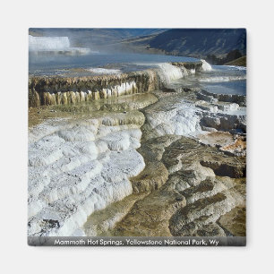 Mammoth Hot Springs, Yellowstone Nationalpark, Wy Magnet