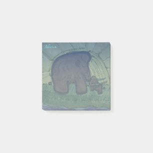 Mammoth mit Kalb Post-it Klebezettel