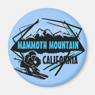 Mammoth Mountain - California-blauer Skiglogomagne Magnet