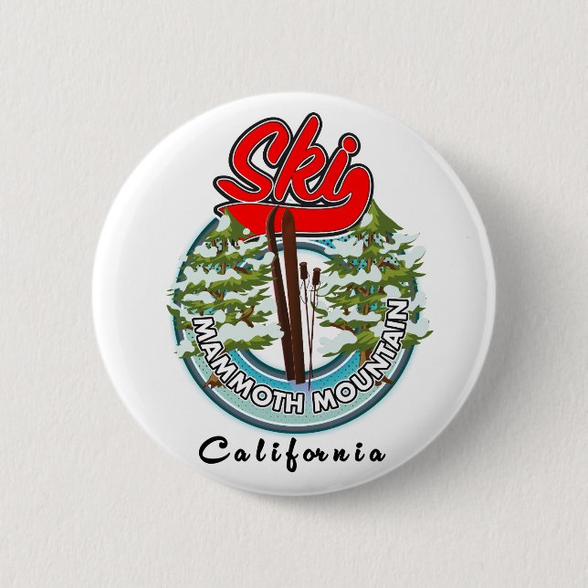 Mammoth Mountain California Logo Button (Vorderseite)