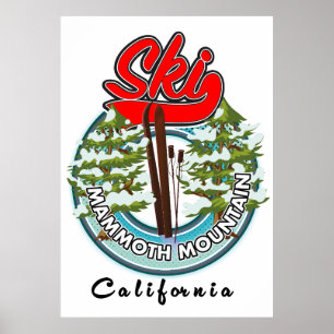 Mammoth Mountain California Logo Poster