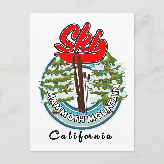 Mammoth Mountain California Logo Postkarte (Vorderseite)