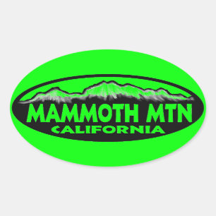 Mammoth Mountain - California ovale Aufkleber