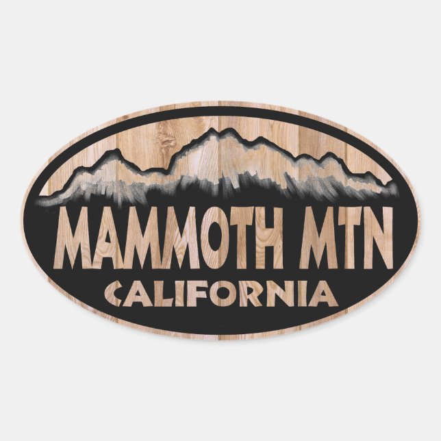 Mammoth Mountain California Ovaler Aufkleber (Vorderseite)