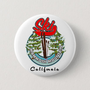 Mammoth Mountain California Ski-Logo Button