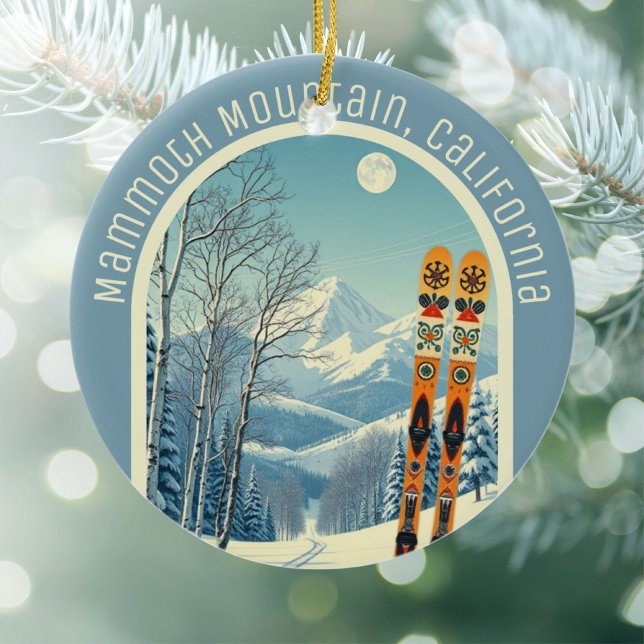 Mammoth Mountain California ski souvenir  Keramik Ornament (Von Creator hochgeladen)