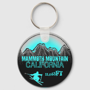 Mammoth Mountain California ski teal keychain Schlüsselanhänger