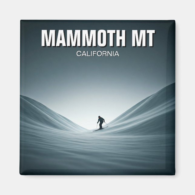 Mammoth Mountain California Skifahrer-Reise Magnet (Vorne)