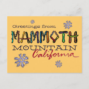 Mammoth Mountain California Snowboard Postkarte