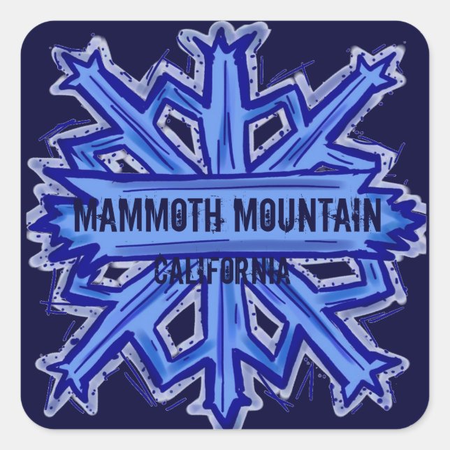 Mammoth Mountain California Snowflake Aufkleber (Vorderseite)