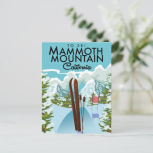 Mammoth Mountain California zum Skifahren Postkarte