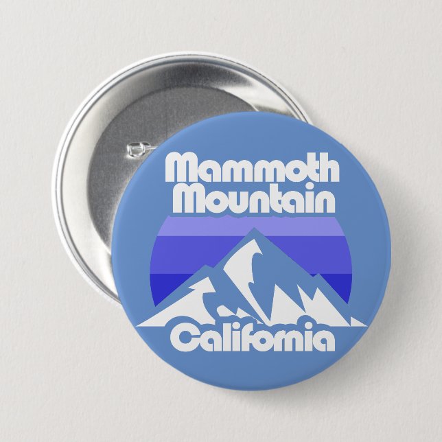 Mammoth Mountain Kalifornien Button (Vorne & Hinten)