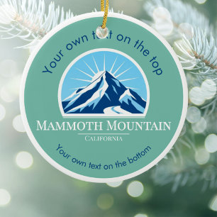 Mammoth Mountain Kalifornien Skiurlaub Keramik Ornament