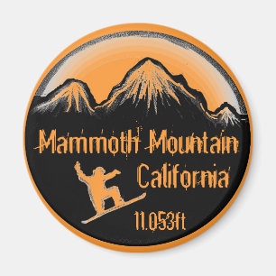 Mammoth Mountain Kalifornien Snowboard-Kunstmagnet Magnet