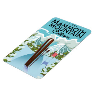 Mammoth Mountain Kalifornien zum Skifahren Magnet