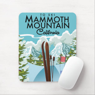 Mammoth Mountain Kalifornien zum Skifahren Mousepad