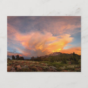 Mammoth Mountain Sunset vom Minaret Summit Postkarte