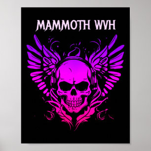Mammoth Music Wvh Lustiges Vintage-Design-Schädel Poster