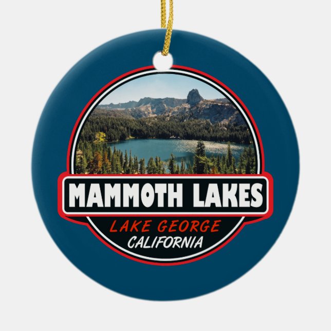 Mammoth Seen California Keramik Ornament (Vorne)