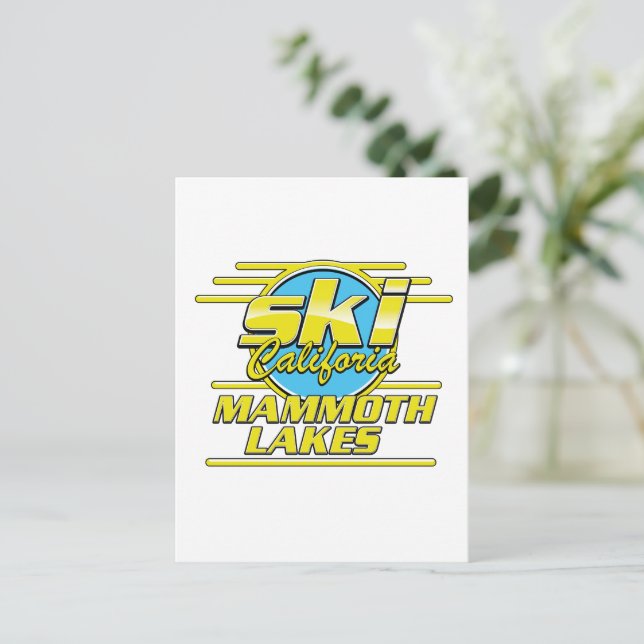 Mammoth Seen California Logo Postkarte (Stehend Vorderseite)