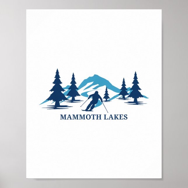 Mammoth Seen California Ski Resort Skier _ _ Poster (Vorne)