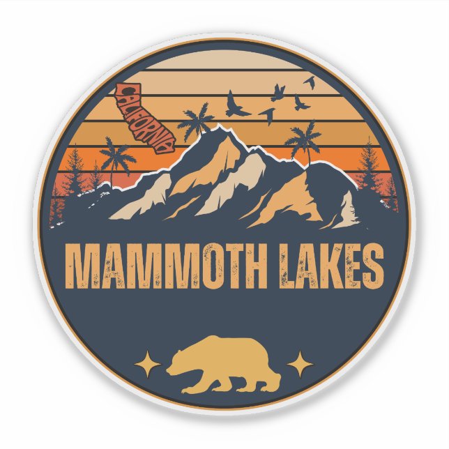 Mammoth Seen, Kalifornien Aufkleber (Vorderseite)