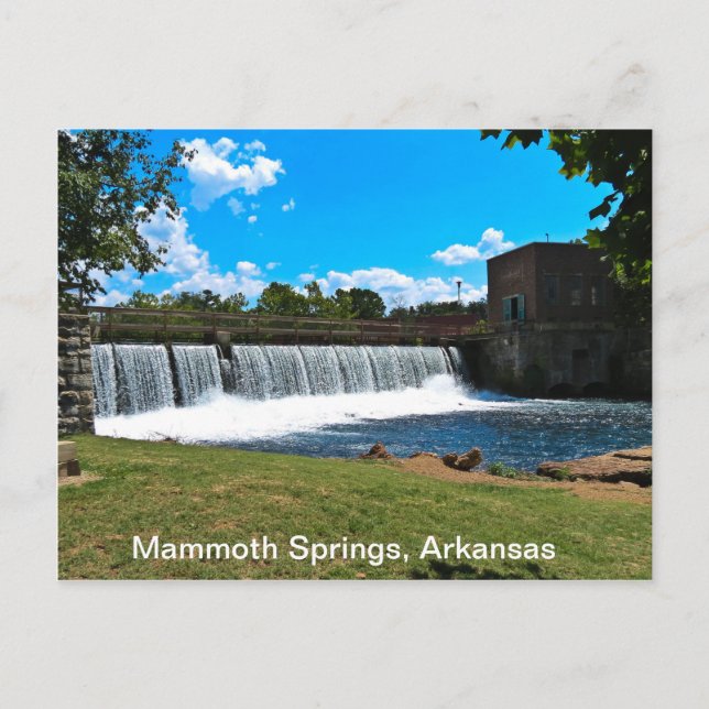 Mammoth Springs Arkansas Postkarte (Vorderseite)