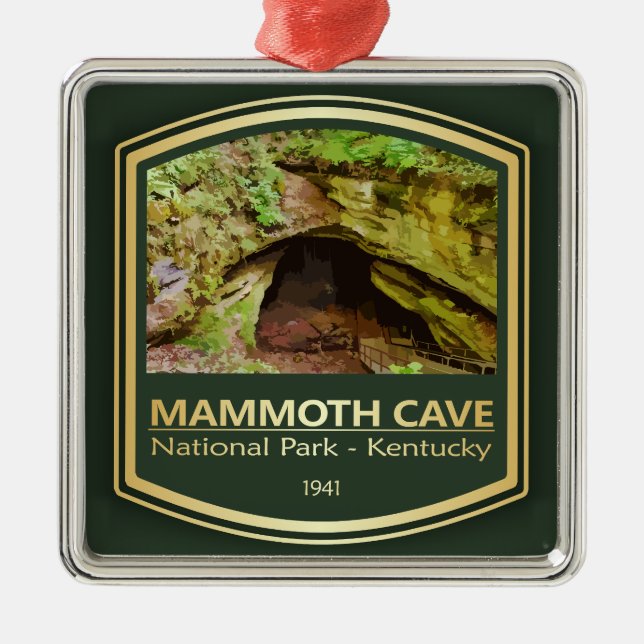 Mammothöhle NP (PF1) Ornament Aus Metall (Vorne)