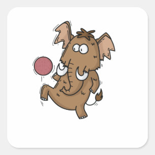 Mammut Quadratischer Aufkleber