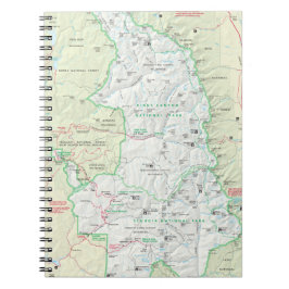 Mammutbaum-/Königcanyon Kartennotizbuch Notizblock