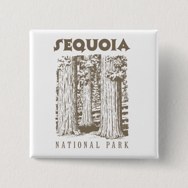 Mammutbaum-Nationalpark Button (Vorderseite)