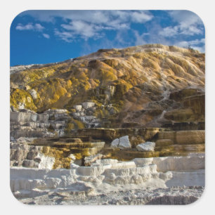 Mammutheiße Quelle Quadratischer Aufkleber