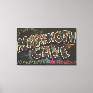 Mammuthöhle, Kentucky - große Buchstabe-Szenen Leinwanddruck