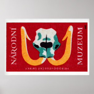 Mammutschädel - Matchbox-Druck - Tschechische Wand Poster