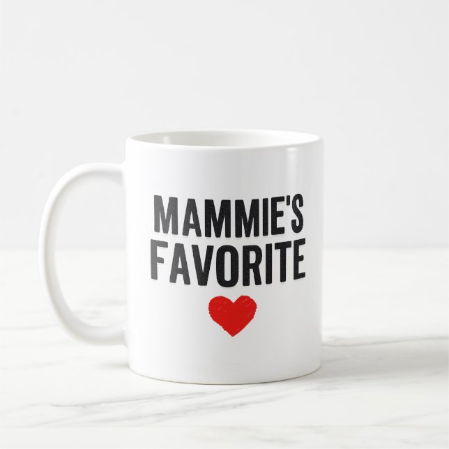 MAMMYS Lieblings-Herz-Grafik zum Muttertag Geschen Kaffeetasse (Links)