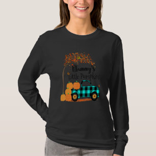 Mammy's Little Pumpkins Truck Green Kariert Herbst T-Shirt