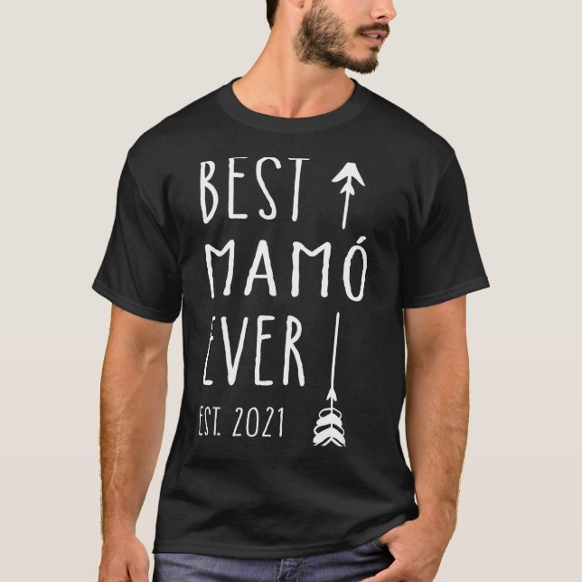 Mamo Ever Est 2021 New Irish Grandma Baby Announce T-Shirt (Vorderseite)