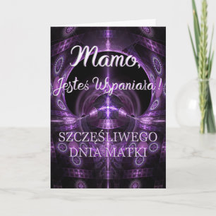 Mamo, Karte Jesteś Wspaniała-Politur Mutter Tages