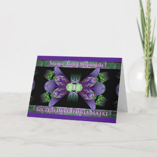Mamo, Karte Jesteś Wspaniała-Politur Mutter Tages