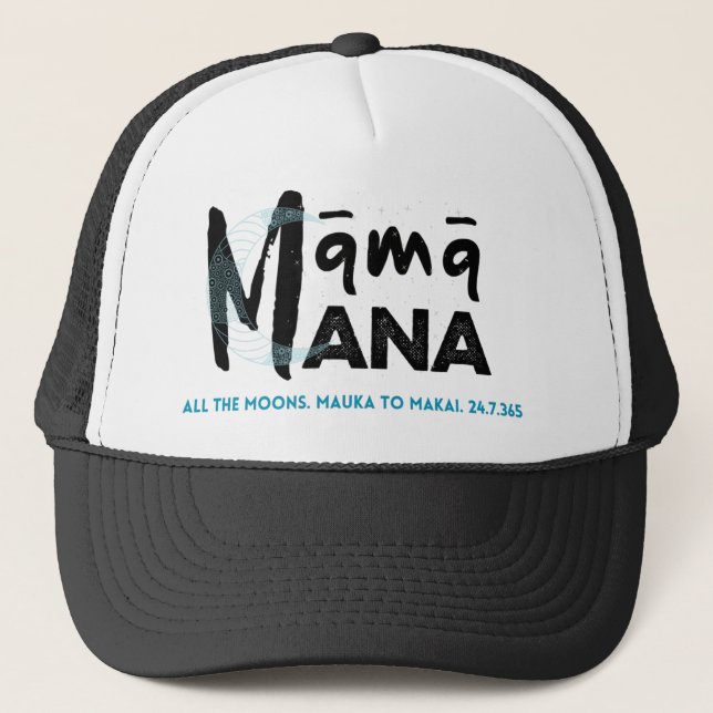 MĀMŌ MANA "all the moons" Trucker Hat Truckerkappe (Vorderseite)