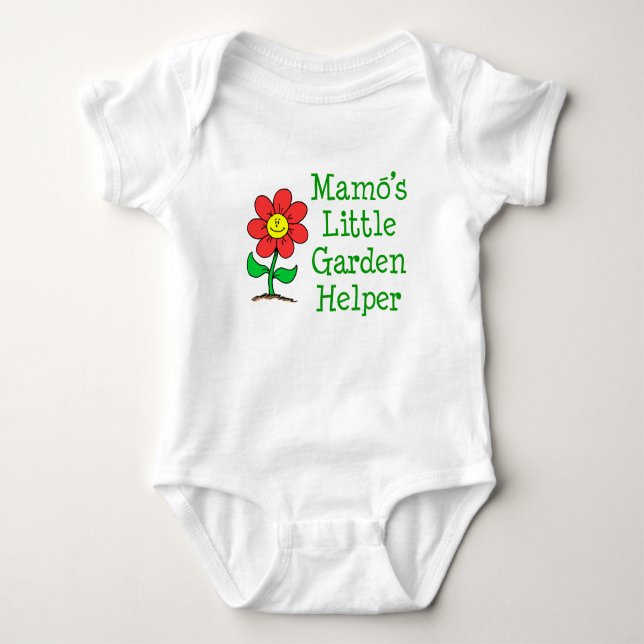 Mamos kleiner Gartenhelfer Baby Strampler (Vorderseite)