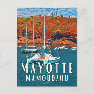 Mamoudzou Foto Vintage Postkarte