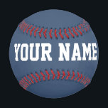 Man Birthday gift idea custom name text navy blue Baseball<br><div class="desc">Create your unique Man Birthday gift masculine navy blue custom name text Baseball adding your own personalized name, year, slogan, message or any text. Customizable cute baseball gift game for boy, boyfriend, dad, grandpa, cheerleaders, teen, teenager, baby boy, players, teammates, fans. Choose your favourite team and use any background color....</div>