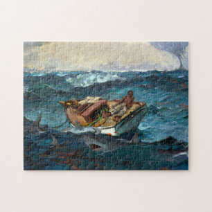 Man Boat Sharks im Golfstrom von Winslow Homer Puzzle